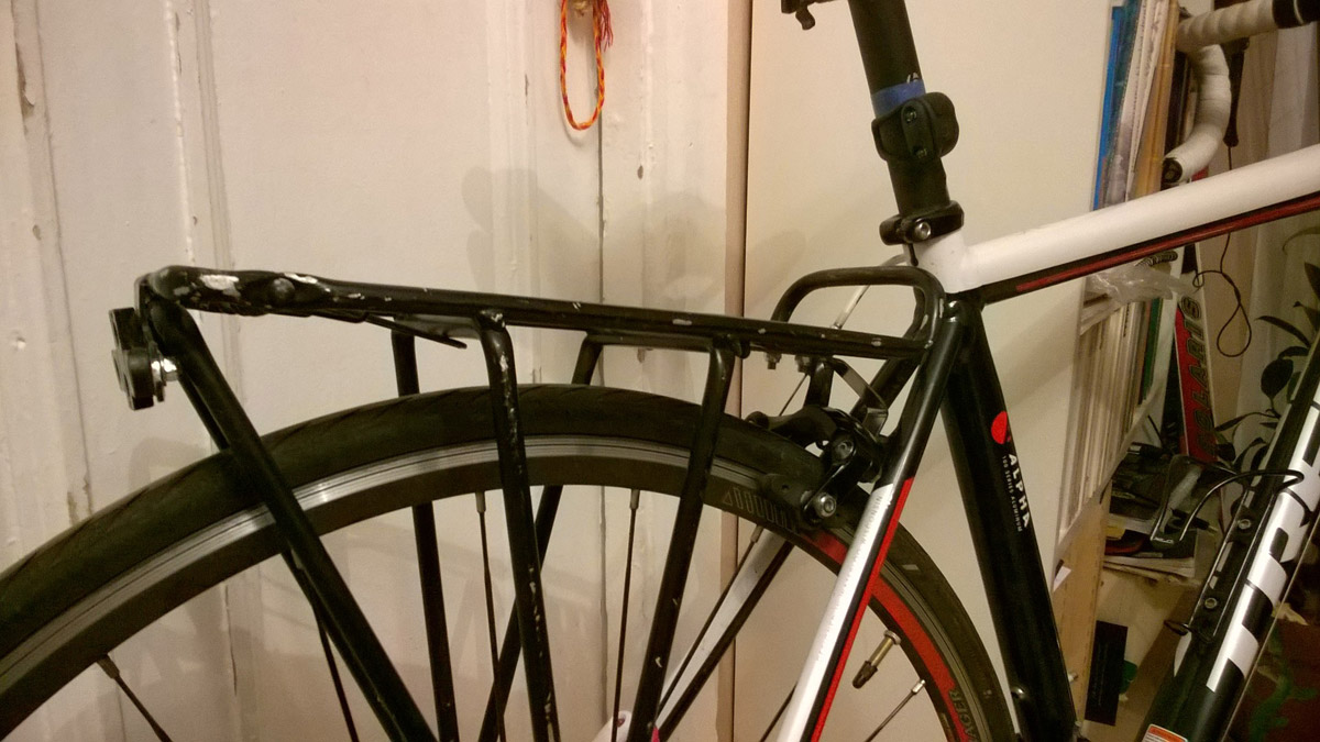 pannier rack for road bike without eyelets
