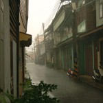 Heavy rain in thailand