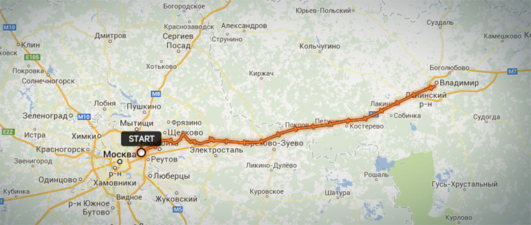Москва – Владимир 183 км