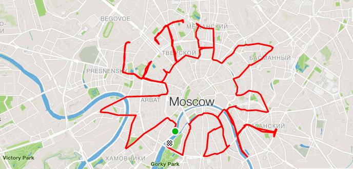 Как я учился создавать GPS рисунки на карте Москвы