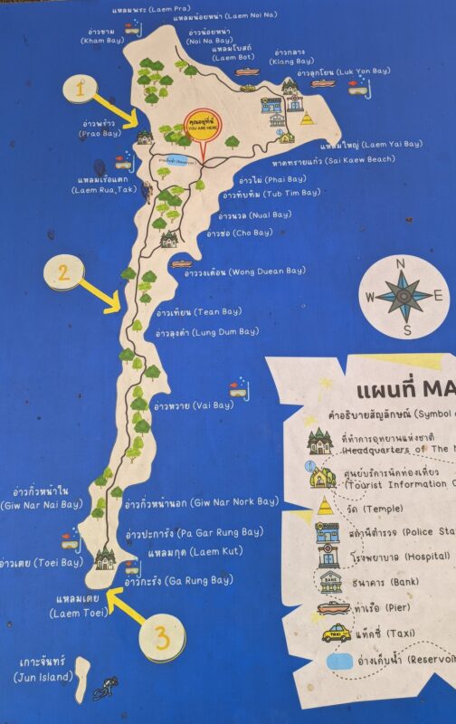карта острова Ко Самет